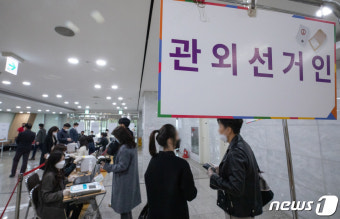 '역대 최고 사전투표율 기록'