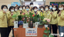 코로나19로 지친 김천시 보건소 직원들의  1인 1화분 갖기 운동