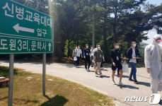 율곡신병교육대 입소하는 신병들