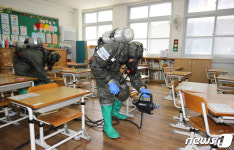 군 투입된 천동초 방역