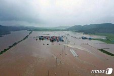 한탄강 범람으로 물에 잠긴 철원 이길리
