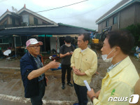 최문순 강원도지사 철원 복구작업 현장 점검