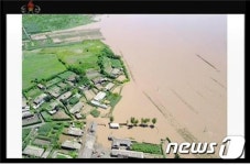 북한 황해북도 은파군 대청리 일대 홍수 피해 현장 모습