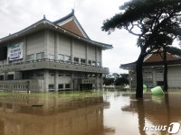 폭우에 침수된 구례버스터미널