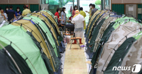 구례읍 이재민, 계속되는 폭우에 근심걱정