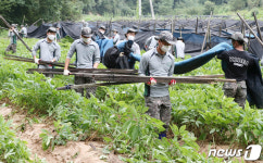 32사단 용사부대 장병, 수해 복구 지원