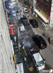 사랑제일교회 주변 소독하는 방역차량들