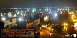 북한 은파군 대청리 수해 복구…살림집 건설 실적 뚜렷