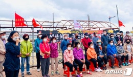 삼척 상맹방1리 주민 등 삼척화력발전소 건설 중단 요구 천막농성
