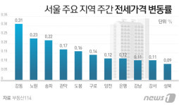 눈치작전 서울집값…강동·관악·노원 오르고 강남 내리고