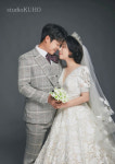 김영희♥윤승열 웨딩화보 공개…우아한 드레스 자태+이마 맞댄 포즈까지