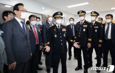 울산북부경찰서 둘러보는 김창룡 경찰청장