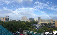 제주에 떠오른 무지개