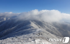 눈 덮인 소백산
