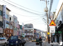 옥천 도심 금장로 일대 거미줄 전선 사라진다