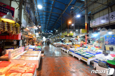 확진자 2명 한산한 양동시장