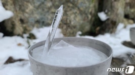 마이산 기운 받은 역고드름