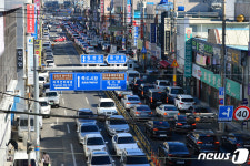 꽉막힌 죽도시장 가는 길