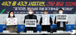 경실련, 공공공사 예산낭비 실태 발표