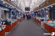 한산한 광주광역시 양동시장