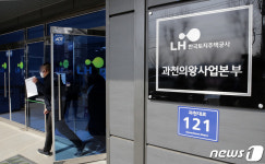 땅 투기 의혹 압수수색 중인 LH 과천의왕사업본부