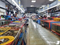 부산 거리두기 2단계 …자갈치시장 상인 소리없는 전쟁, 끝이 없어