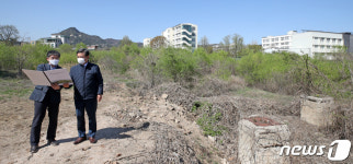 송현동 부지 현장점검 나선 서정협 권한대행