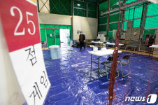 배드민턴장 아닙니다... 4·7 재보궐선거 투표소