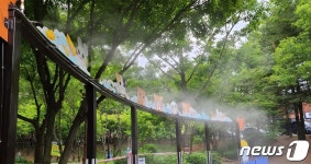 계룡시 감성체험장에 ‘쿨링포그’ 설치…인공 안개 분사