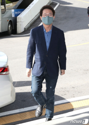 교육청 향하는 조희연 교육감