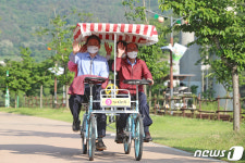 이철우 경북도지사 이색자전거 체험