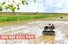 모내기를 제철에 질적으로 끝내자…북한 협동농장