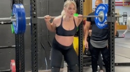 만삭여성 140kg 풀스쿼트…누리꾼 미쳤다