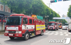 광주 남부소방, 차량정체구간 소방차 길 터주기 훈련
