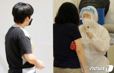 코로나19 검사 받는 시민