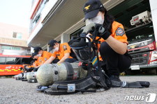 폭염 속 개인 장구 점검