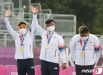 한국 남자양궁, 대만 꺾고 단체전 2회 연속 금메달