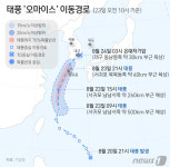 태풍 오마이스 제주로 북동진…시간당 70㎜ 물폭탄 뿌린다