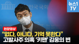 [영상] 김웅 고발장 안 썼다, 기억 안 난다, 확인 못한다
