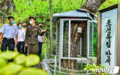 항일혁명 선열 강인성 기리는 북한