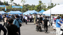 민주당 제주경선, 열띤 응원전