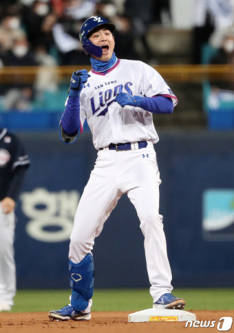 삼성 구자욱 '한국시리즈 가자!'