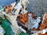 속초해경 울릉도 확진자 1511함으로 육지 이송