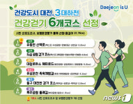 대전시, 3대 하천 중심 건강걷기 6개코스 선정…총 21.7㎞