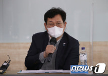 울산시간호사회서 발언하는 송영길