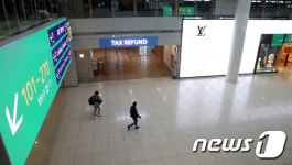 오미크론 확산, 한산한 면세점 거리