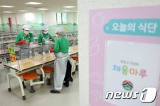 ’개학 대비 급식실 청소‘