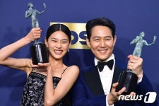 오징어게임 이정재·정호연 한국 배우 최초 미 배우조합상 주연상 쾌커