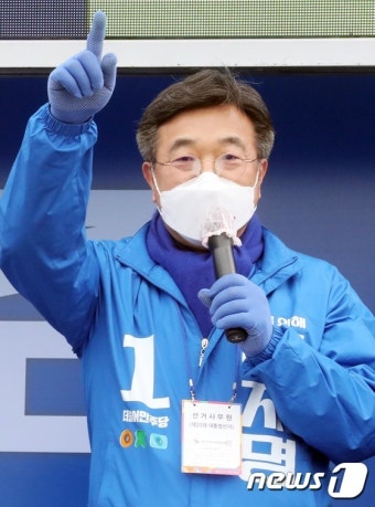 이재명 지지 호소하는 윤호중 원내대표