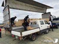 완도 가뭄지역에 생수 보급